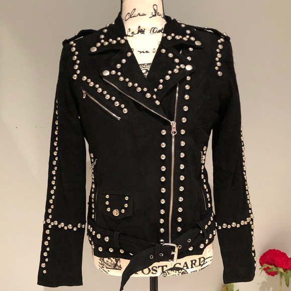 Cloudberry Jackets & Blazers - NWT Cloudberry SzM Lamb Leather Studded Moto